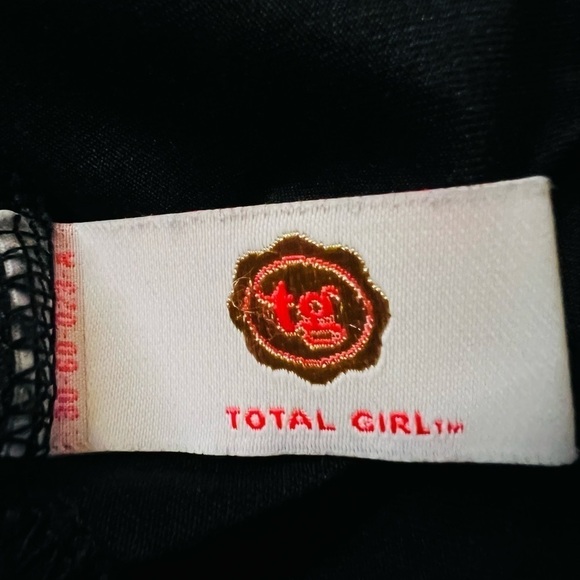 TOTAL GIRL CASUAL SHORT SLEEVE BLACK AND WHITE FLORAL PATTERN DRESS EST SZ 10 - Picture 8 of 11